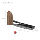 SmallRig L-Shaped Mount Plate with Wooden Handle for FUJIFILM X-T30 / X-T30 II / X-T30 III (Charcoal Silver) 5668