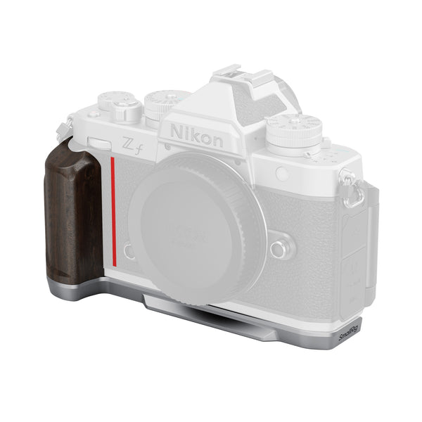 SmallRig L-Shaped Mount Plate with Wooden Handle for Nikon Z f (Silver) 5707