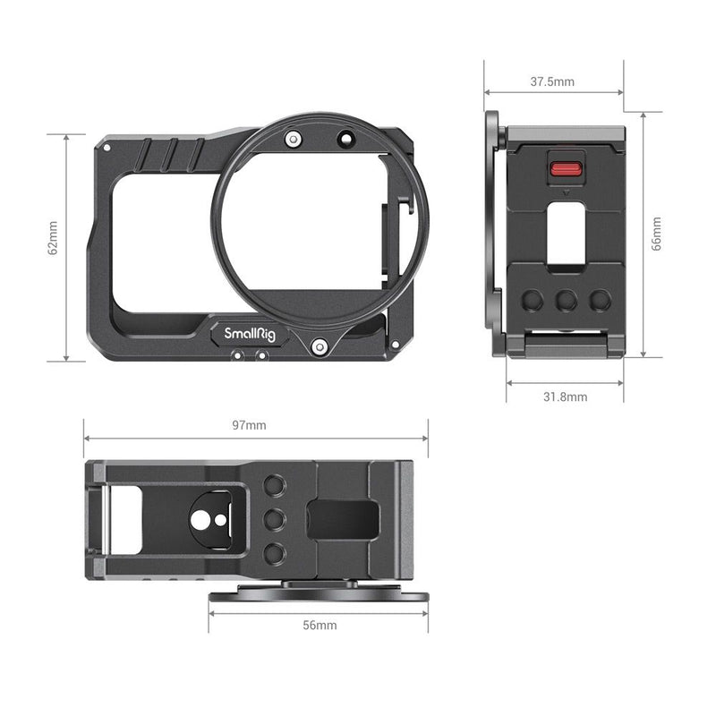 SmallRig Vlogging Cage & 52mm Filter Adapter for Insta360 ONE R 4K Edition 2901