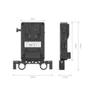 SmallRig V Mount Battery Adapter Plate (Basic Version) with Dual Rod Clamp 3498B
