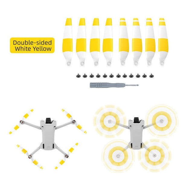 Sunnylife (8 pcs) Low Noise Propellers for DJI Mini 3 Pro (Yellow / White)