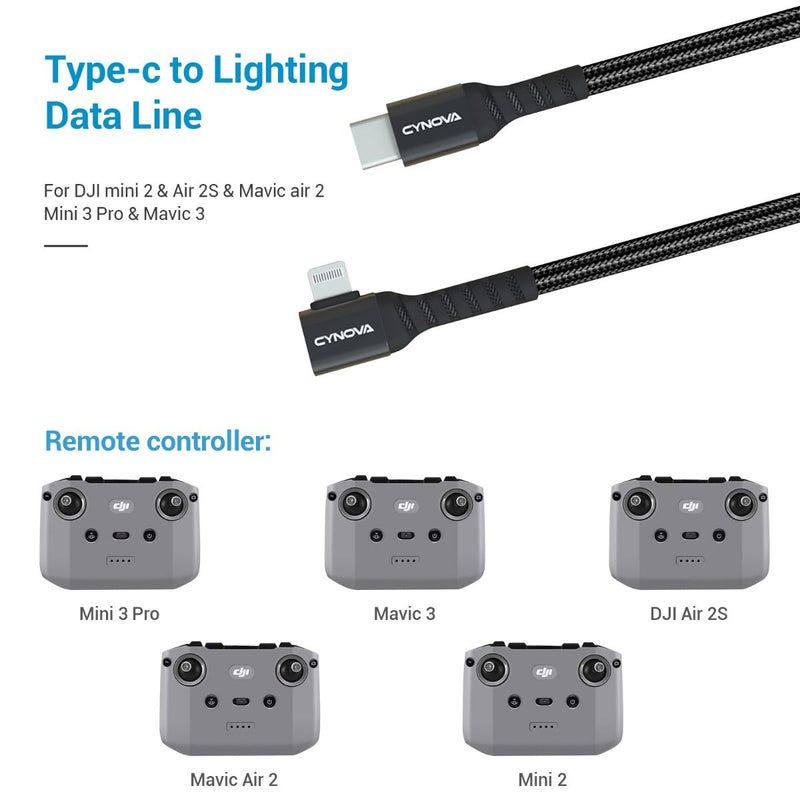 CYNOVA 30cm Data Cable (Type-C to Lightning)