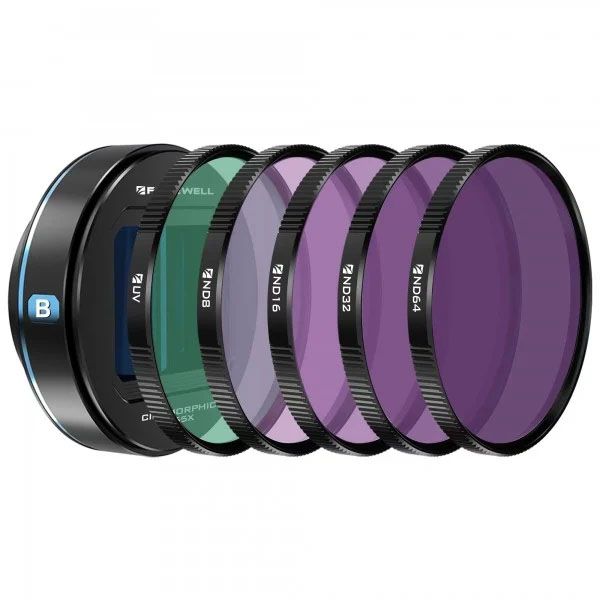 Freewell Sherpa Series 5-Pack1.55X Blue Anamorphic Lens (UV ND8 ND16 ND32 ND64 Filters)