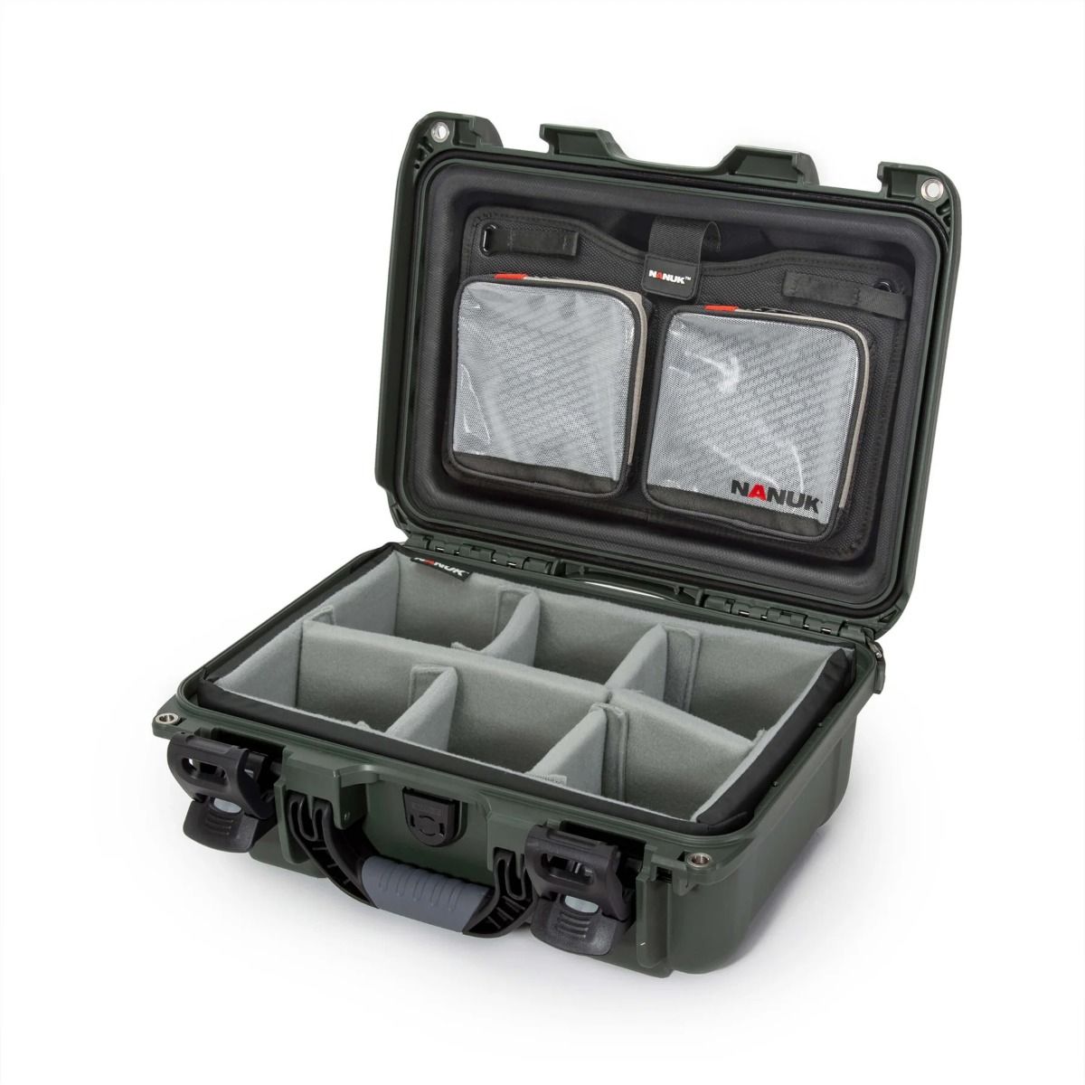 Nanuk 915 Pro Photo Case wth Padded Divider and Lid Organizer (Olive)