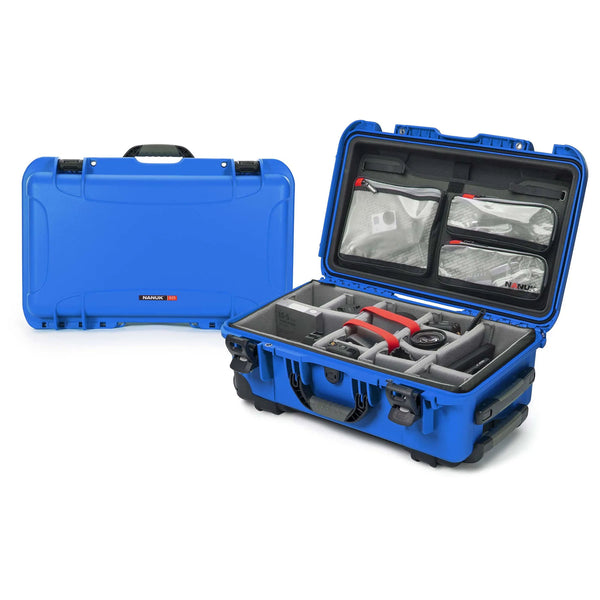 Nanuk 935 Pro Photo Case with Lid Organiser and Padded Divider (Blue)