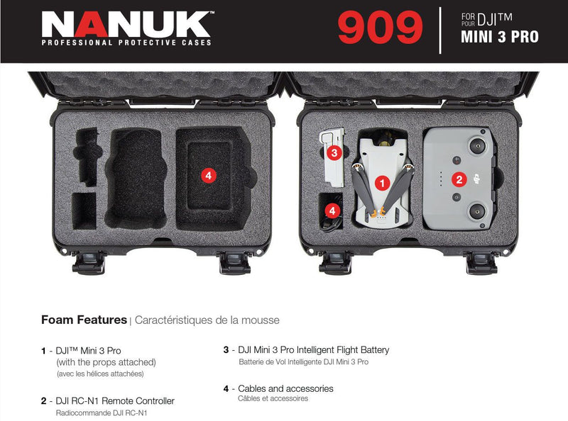Nanuk 909 Case for DJI Mini 3 Pro (Black)
