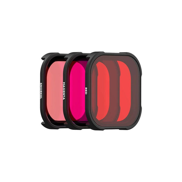 PolarPro DiveMaster 3-Pack Filter Set for GoPro HERO9, HERO10, HERO11, HERO12 Black Protective Housing - Red, Magenta, and Snorkel Filters Included