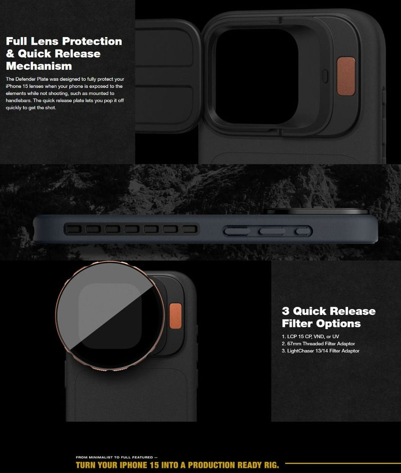 PolarPro LiteChaser Case (Black) for iPhone 15 Pro Max