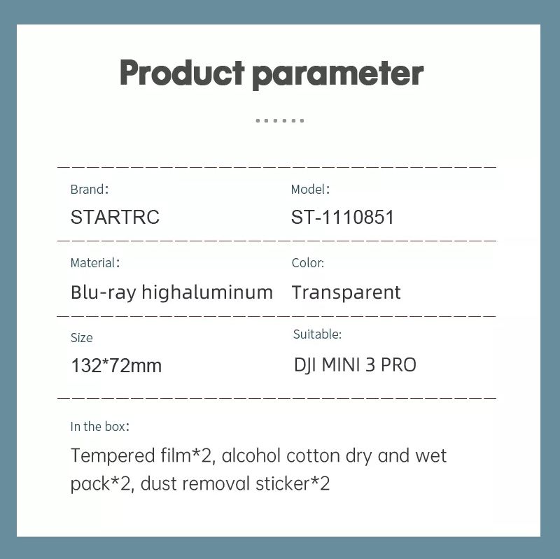 STARTRC Tempered Glass for DJI RC Remote (2 pcs)