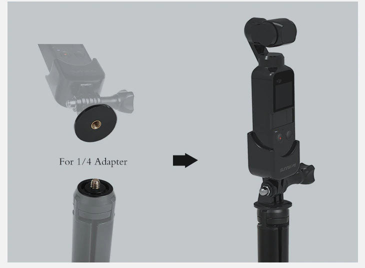 Sunnylife 1/4 Adapter and Extending Rod for DJI OSMO Pocket