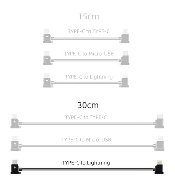 Sunnylife 1Pcs 30cm TYPE-C to Lightning Data Cable