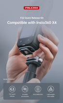 FALCAM F22 Quick Release Kit (Compatible with Insta360 X4) F22A4307