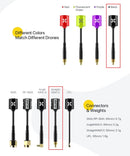 Foxeer 2pcs 5.8GHz 65mm Micro Lollipop StraightMMCX RHCP FPV Antenna (Black)