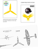 Dalprop Spitfire T5147.5 Racing Propellers (Fluoro Green) (2x CW 2x CCW)