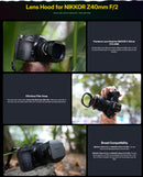 Freewell Real Lens Hood for Nikon NIKKOR Z 40mm f/2 (Black)