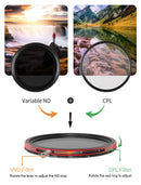 Haida 82mm PROII CPL-VND 2-in-1 Filter (3-7 Stops)