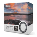 Haida 8pcs Step-up Ring 77mm Kit (46-77mm,49-77mm,52-77mm,55-77mm,58-77mm,62-77mm,67-77mm, 72-77mm)