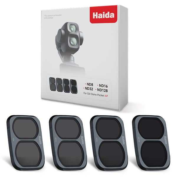 Haida 4-pack NanoPro Filter Kit for DJI Osmo Pocket 4P (ND8/16/32/128)