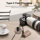 K&F Concept 2pcs LP-E6NH 2250mAh Type-C Mount Direct Camera Battery
