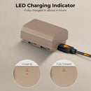 K&F Concept 2pcs NP-FZ100 2280mAh Type-C Mount Direct Camera Battery