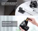 K&F Concept EN-EL15 2100mAh Digital Camera Dual Battery with Dual Channel Charger