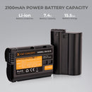 K&F Concept EN-EL15 2100mAh Digital Camera Dual Battery with Dual Channel Charger