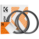 K&F Concept 2-pack Step Up Filter Ring 77-82mm and Cleaning Cloth