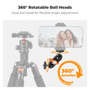 K&F Concept Dual Ball Heads Articulating Mini Magic Arm with 1/4"-20 Screw