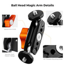 K&F Concept Dual Ball Heads Articulating Mini Magic Arm with 1/4"-20 Screw