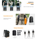 K&F Concept 22L Nature Wander 11 Camera Backpack (Black)