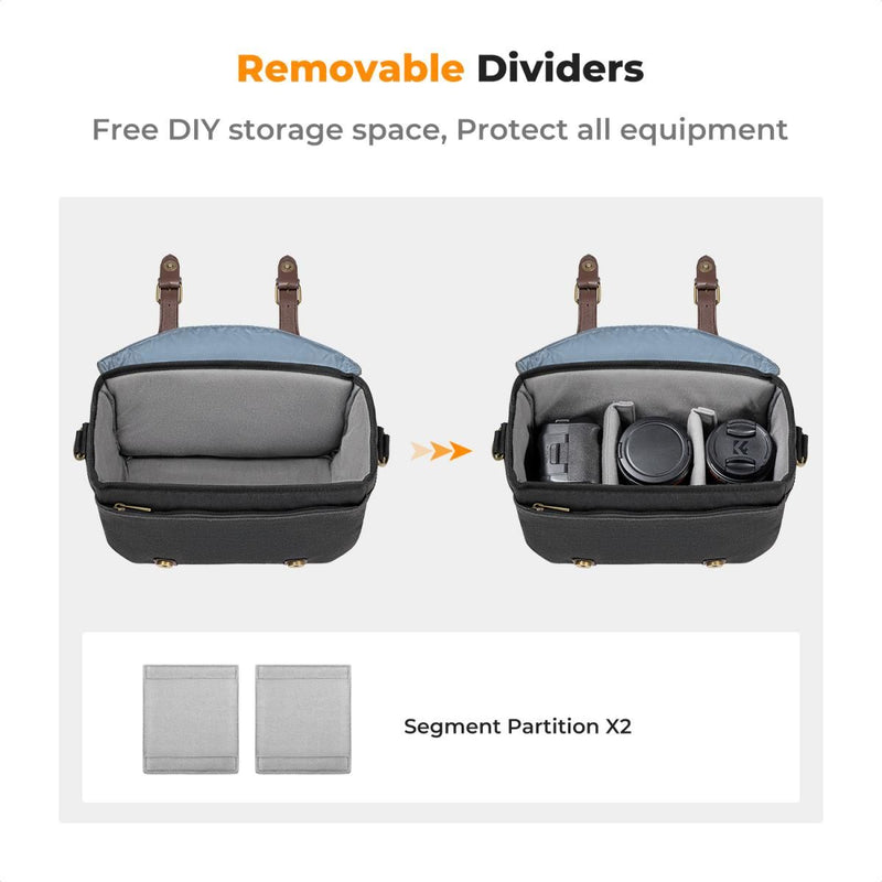 K&F Concept Urban Wander 06 Camera Shoulder Bag 10L (Dark Grey)