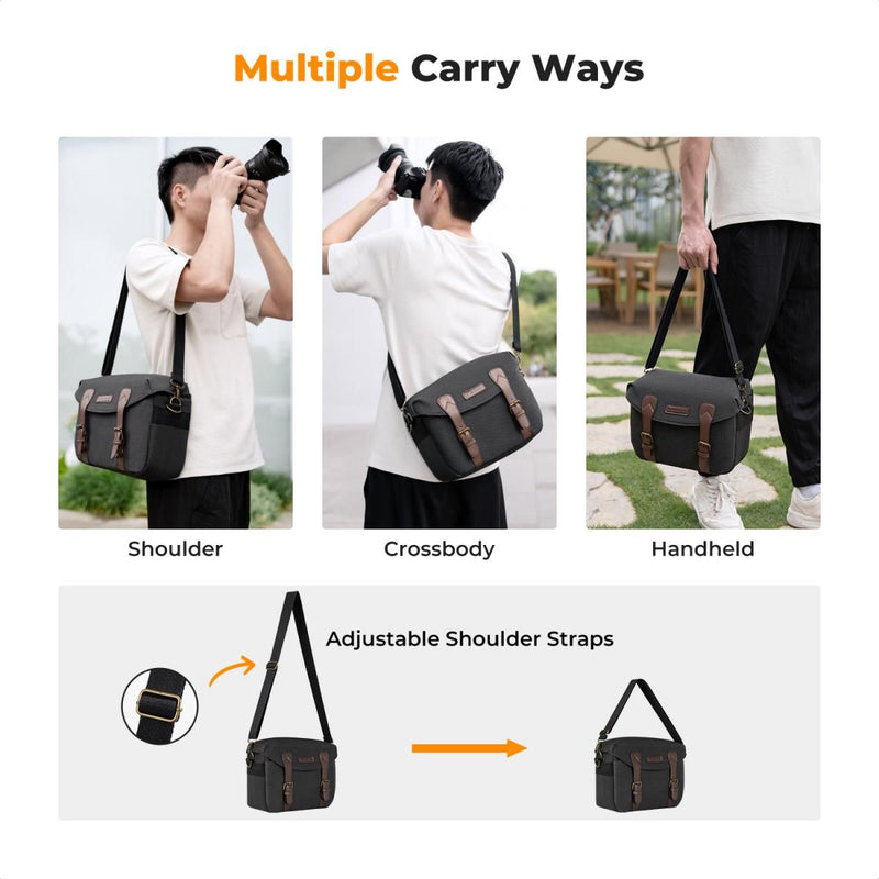 K&F Concept Urban Wander 06 Camera Shoulder Bag 10L (Dark Grey)