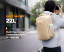 K&F Concept 22L Hardshell Camera Backpack (Beige Khaki)