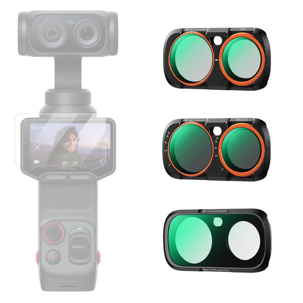 K&F Concept 3-in-1 Filter Set for Insta360 Luna Ultra (CPL+1/4 Black Mist+VND2-32)