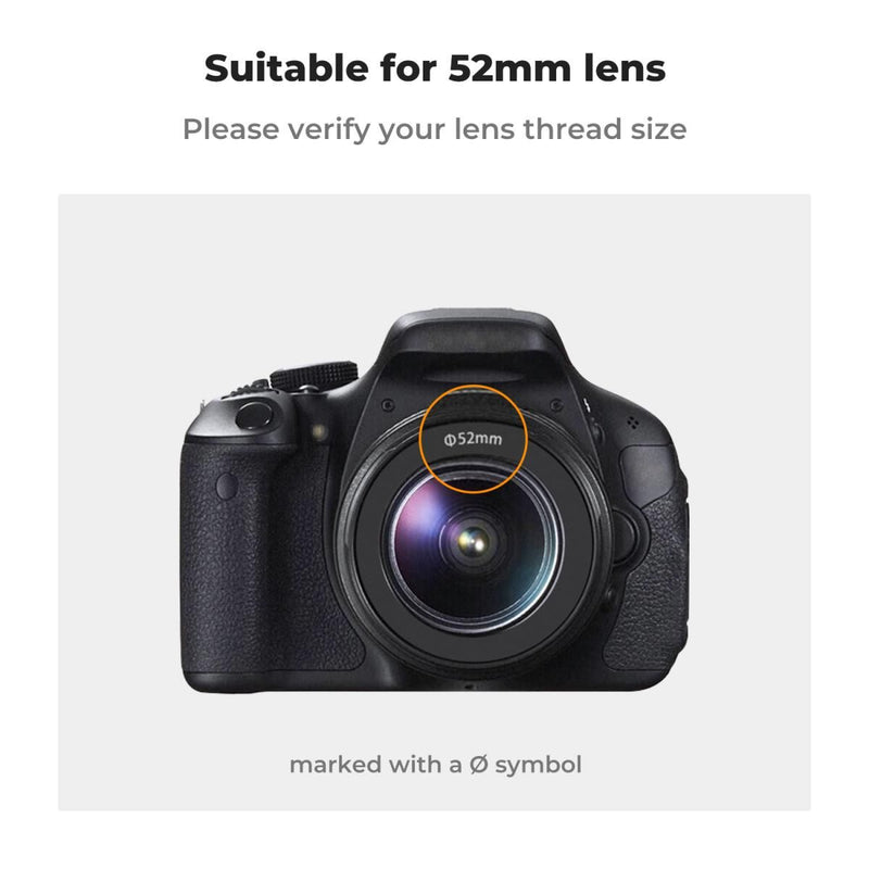 K&F Concept Universal 52mm Threaded Screw-in Camera Lens Hood