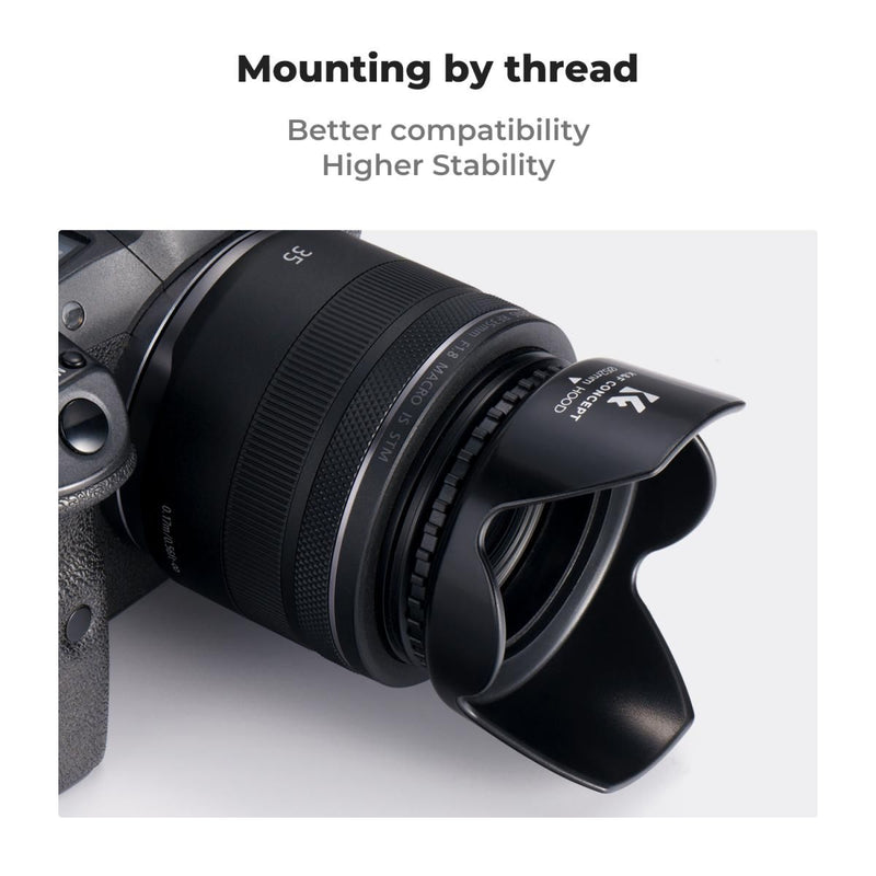 K&F Concept Universal 52mm Threaded Screw-in Camera Lens Hood