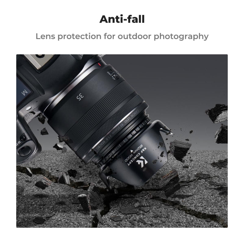 K&F Concept Universal 52mm Threaded Screw-in Camera Lens Hood