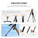 K&F Concept 55cm Folding Aluminum Alloy Tabletop Mini Tripod with BH-25L Ball Head