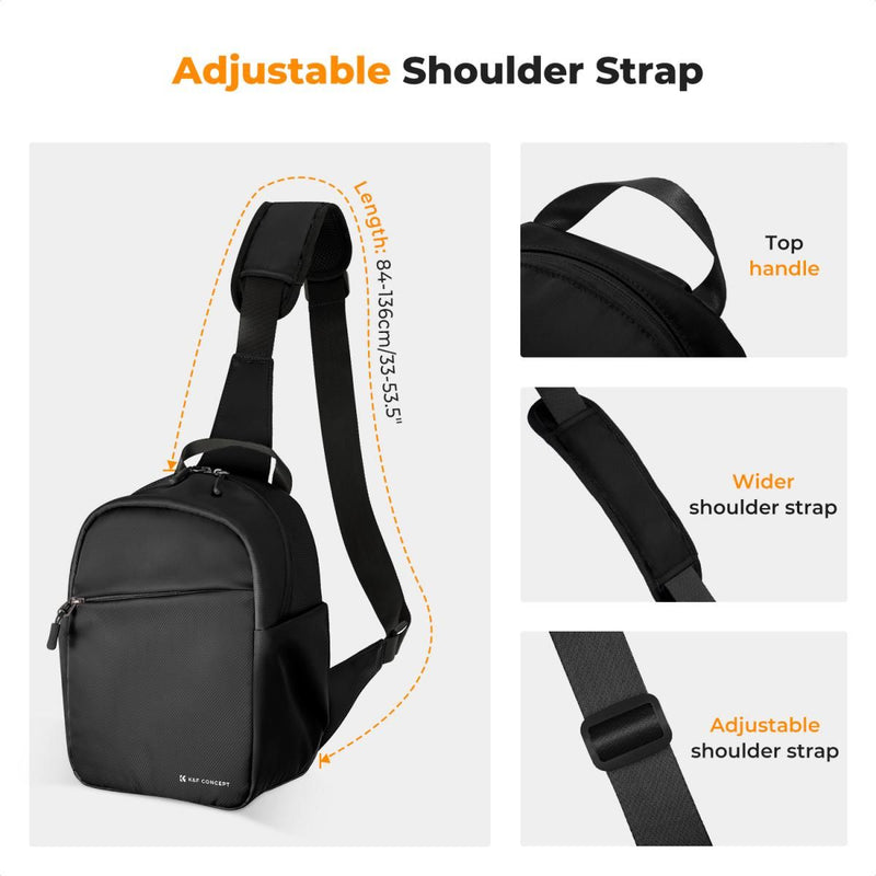 K&F Concept Urban Wander 08 Camera Sling Bag 5L (Black)
