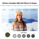 K&F Concept 67mm Clip-on VND2-32 (1-5 Stops) Phone Filter