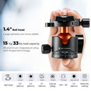 K&F Concept 70" Carbon Fiber Travel Tripod with BH-36L Ball Head