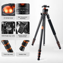 K&F Concept 70" Carbon Fiber Travel Tripod with BH-36L Ball Head
