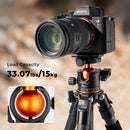 K&F Concept 70" Carbon Fiber Travel Tripod with BH-36L Ball Head