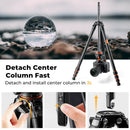 K&F Concept 70" Carbon Fiber Travel Tripod with BH-36L Ball Head