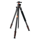 K&F Concept 70" Carbon Fiber Travel Tripod with BH-36L Ball Head