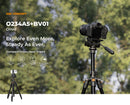 K&F Concept 77" Aluminium Tripod with 3-Way Head and Phone Holder