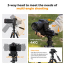 K&F Concept 77" Aluminium Tripod with 3-Way Head and Phone Holder