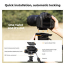 K&F Concept 77" Aluminium Tripod with 3-Way Head and Phone Holder