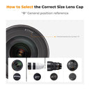 K&F Concept 82mm Snap-On Center Pinch Lens Cap Kit