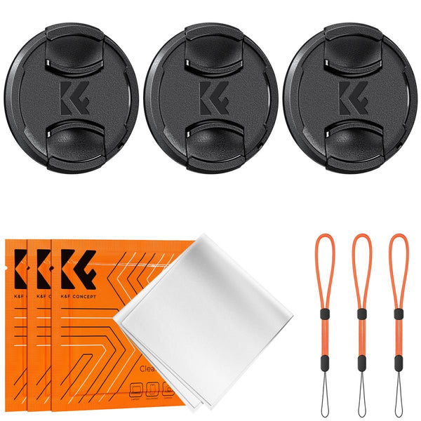 K&F Concept 82mm Snap-On Center Pinch Lens Cap Kit